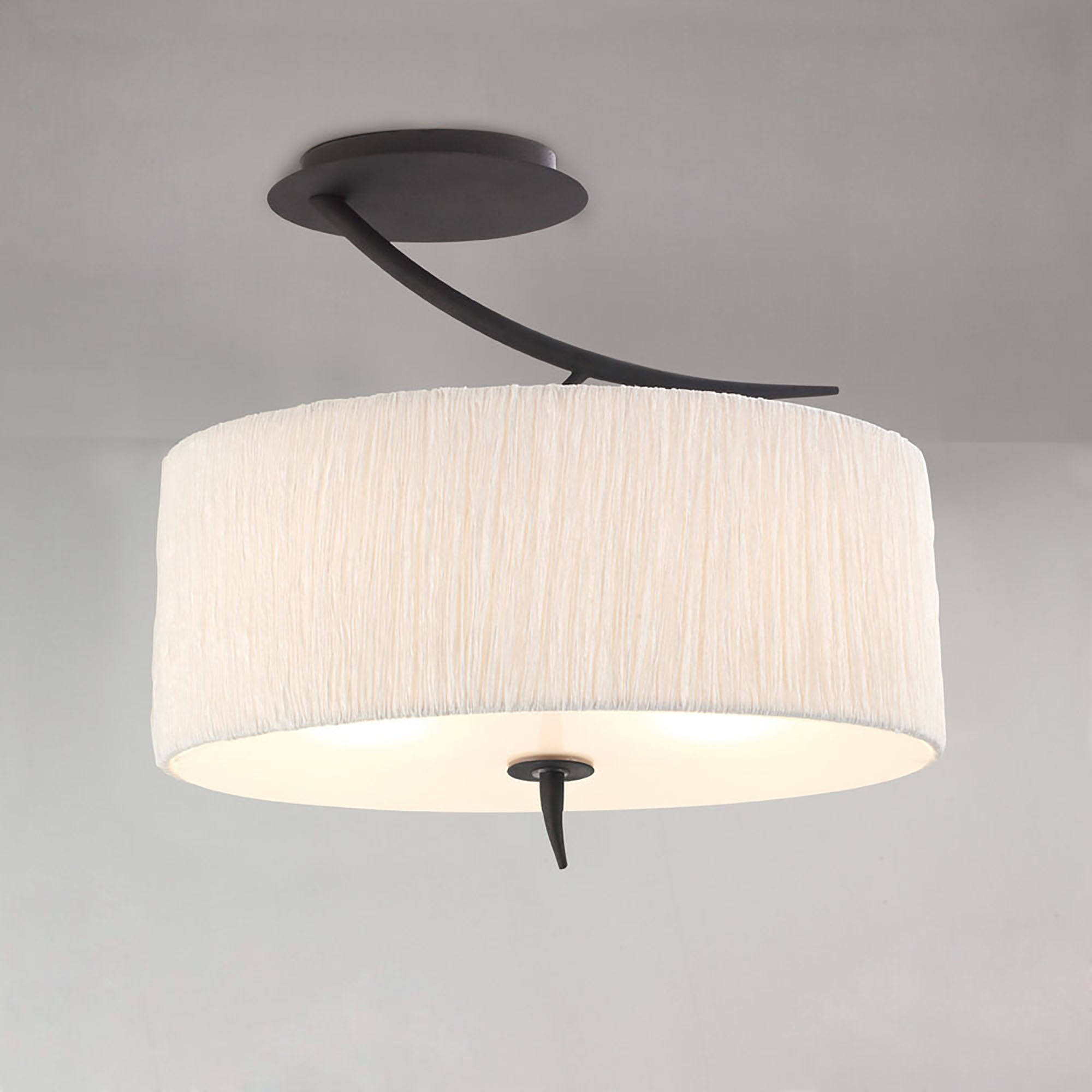Eve Anthracite-White Ceiling Lights Mantra Semi Flush Fittings Eve Anthracite-White Ceiling Lights Mantra Semi Flush Fittings